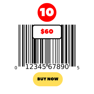 10 x Barcodes - Barcodes for Seychelles